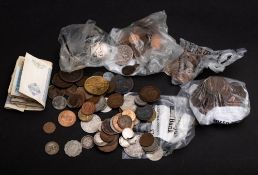 An 1816 George III halfcrown: together with a mixed group of British and Foreign world coins,