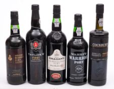 Five bottles of various Port,: Graham's Late Bottled Vintage, 1994, Taylor's First Estate Reserve,