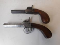 A 19th century percussion pocket pistol: with 7.