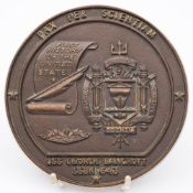 A bronze wardroom badge from the Benjamin Franklin-class ballistic missile submarine USS George