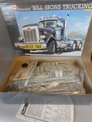 Revell, Peterbilt 'Bill Signs Trucking' 1/25th scale: unchecked for missing parts or decals, boxed.