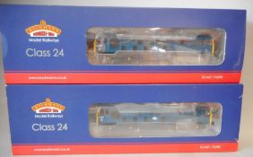 Bachmann, 00 gauge, a Class 24 diesel locomotive No 24077: in BR blue livery,