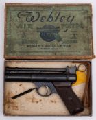 A Pre-War Webley slant grip Senior air pistol: .
