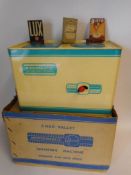 A Chad Valley tin plate hoovermatic washing machine: with washing tub and spin drier,