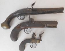 Thomas Fowler, Dublin, a mid 19th century percussion pistol: with 13.