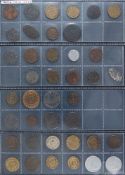 Five sheets of a comprehensive selection of trade value stated tokens: