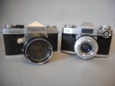 Yashica Pentamatic 35mm SLR camara, lens and accessories,