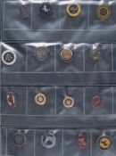 Eight sheets of badges relating to horses, charities and scouts etc.