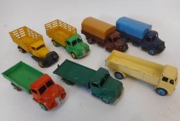 Dinky - a collection of assorted commercial vehicles: including No 25r Forward Control Lorry,