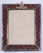 A George V Royal Artillery silver photograph frame, maker Gorham Manufacturing,