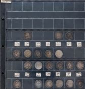 A Collection of sixpences: including 1746, 57, 18, 1816, 17, 18, 19, 20, 26, 27, 28, 29, 31, 34, 35,