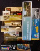 Mini Art, Heller, Revell and others a collection of assorted model kits: including AFV's,