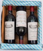 Two bottles of Chateau Loudenne Medoc , 1985 and a bottle of Ch.