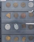 Thirty-two colliery pay checks etc.