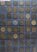 A large collection of Birmingham Market tokens: