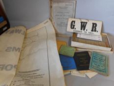A collection of British Rail Rule Books: Working Time Tables, assorted bus and tram tickets,