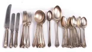 A collection of Furness Bermuda Line silver plated cutlery by Mappin & Webb,