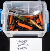 A collection of Parker Duofold fountain pen spare parts: comprising barrels and caps.