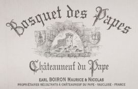 Six bottles Chateau Neuf Bousquet Papes 2015.