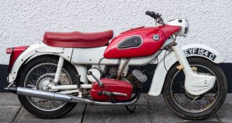 A 1965 Ariel Arrow 250cc motorcycle: registration 'EYF 154C' frame number 'T33321', 20856 miles,