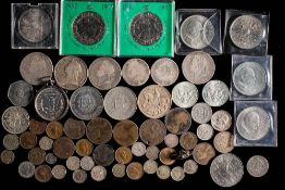 Two 1821 crowns: together with an 1822 halfcrown, two 1817 halfcrowns,