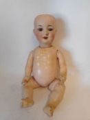 An Armand Marseille bisque head doll: impressed 560a. A.4 M.D.R.G.M.