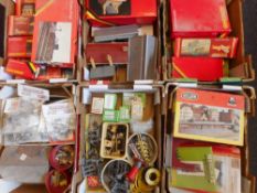 Hornby and others, an extensive collection of assorted trackside buildings: including stations,