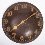 An early 20th century wooden convex dial wall clock by Rotherham: the dial with gilt metal Arabic