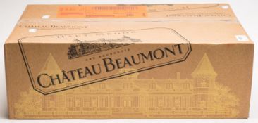 Twelve bottles Chateau Beaumont 2014.
