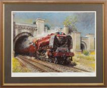 Terence Cuneo (1907-1996) 'City of London': signed limited edition print, 770/850,: 44 x 58cm.