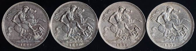 Four crowns: 1896 LX, 1899 LXII, 1900 LXI & 1902.