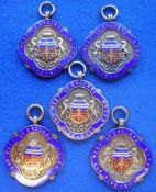 Five Bath & West of England Motor Club silver and enamel medals to H Hicks: includes,