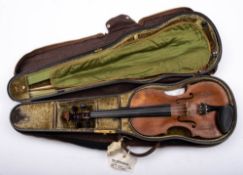 A late 18th/ early 19th century violin labelled and probably by Sebastian Kloz,
