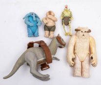 A group of vintage Star Wars figures-: 'Sy Snootles', 'Max Rebo', Droopy McCool',