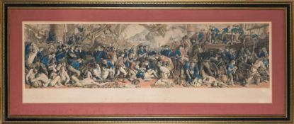 After Daniel Maclise RA (1806-1870) 'The Death of Nelson':- polychrome engraving, published 1874,