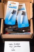 A collection of various hard rubber eye dropper pens and a collection of sealing wax.