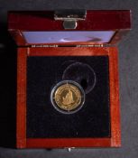 Jamaica gold 14ct 1995 fifty dollars: (Queen Mother)