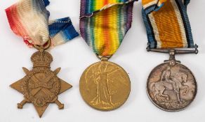 A WWI trio to' Capt V C M Gonne RGA' : 1914-15 Star, War Medal and Victory Medal.