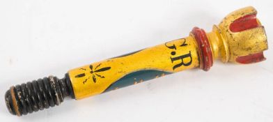 A Georgian gilt wood tipstaff for the town of Rye,