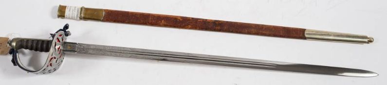 A Victorian 1856 pattern Highland Light Infantry Officers sword by Henry Wilkinson,