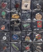 Four sheets of badges relating to nursing and safety etc.