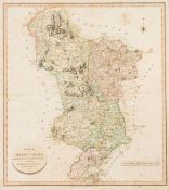 CARY, John - A New Map of Derbyshire : map with original hand colouring, 530 x 470 mm, foxing,