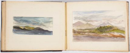 WATERCOLOURS : a folio and photo album (dated 1900-1903) come sketch book kept by Edith Mary