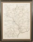 DONN, Benjamin : Sheet 7 from Donn's 12-sheet map of Devon. Exeter & River Exe.
