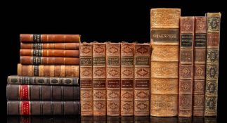 BINDINGS : The Poetical Works of George Crabbe, full gilt calf contrasting labels,
