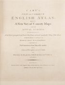 CARY, John - Cary's New and Correct English Atlas: being a New Set of County Maps - advert lf, eng.