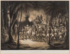 LOUIS HENRY DE RUDDER [1807-1881] after Prince Alexis Soltykoff- Procession de la Deesse Kali,