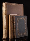 SCRAP ALBUM : Three 19th century albums, various sizes and bindings.