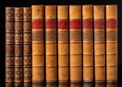 BINDINGS : Memoirs of the Life of Sir Walter Scott : 7 volume set, portrait, folding plates,