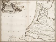 MENSO ALTING THE YOUNGER : A set of 5 uncoloured maps of the Low Countries, size : 425 x 320 mm,